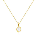 Vintage Gold Letter Necklace
