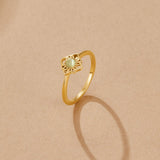 Vintage Lotus Flower Opal Ring