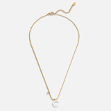 White Crescent Moon Necklace