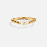 White Petal Shell Ring