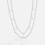 Willow Diamond Drop Layered Necklace